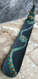 Boeddha wierook houder. Schitterend polystone handwerk. 29 cm.