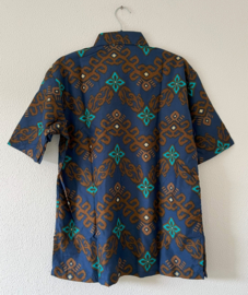 Authentieke Balinese batik blouse/overhemd. Maat 50 t/m 56.