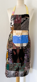 Exclusief patchwork keukenschort.