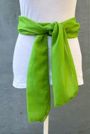 Kebaya sjerp (selendang) appelgroen 2.40 x 28 cm.