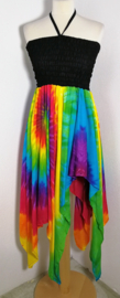 Hippie jurkje van sarong stof. One size voor maat 36 t/m 42.