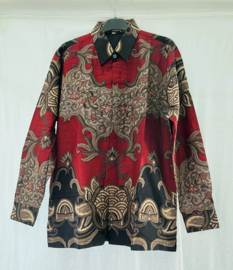 Zware kwaliteit authentieke Balinese batik blouse/overhemd van Arfa Batik. Maat 54 t/m 62.