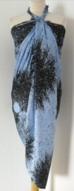 Sarong schimmenspel lichtblauw.