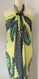 Sarong Mandala XL geel/groen/multi.