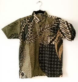 Authentieke Balinese batik blouse/overhemd. Maat 146/11 jaar.