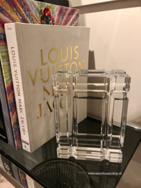 EICHHOLTZ Boekenhouder - Bookend Linea Crystal Glass (set van 2)