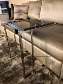 EICHHOLTZ Bijzettafel Side Table Cocktail RVS + Marmer
