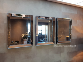 Spiegel met spiegellijst zilver (60x80)