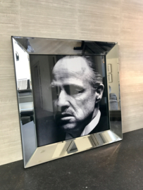 Spiegellijst met poster The Godfather | Marlon Brando (50x50)
