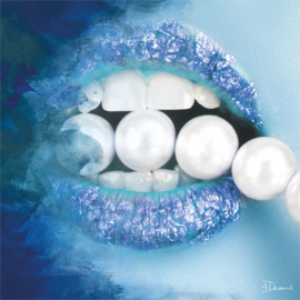 AluArt - Pearls blue 80x80