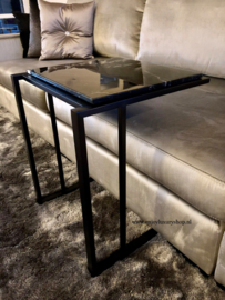 EICHHOLTZ Bijzettafel Side Table Cocktail zwart + Marmer