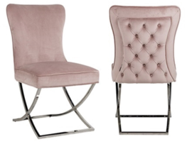 Luxury Eetkamerstoelen fluweel Pink (SC)