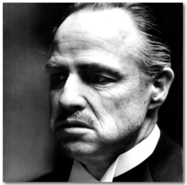 Spiegellijst met poster The Godfather | Marlon Brando (50x50)