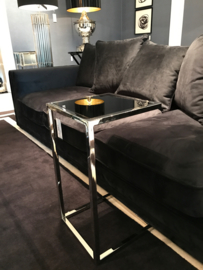 EICHHOLTZ Side Table Galleria (Black Glass/Nickel)