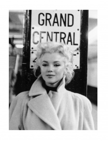 Spiegellijst met Marilyn Monroe Grand Central (verticaal)