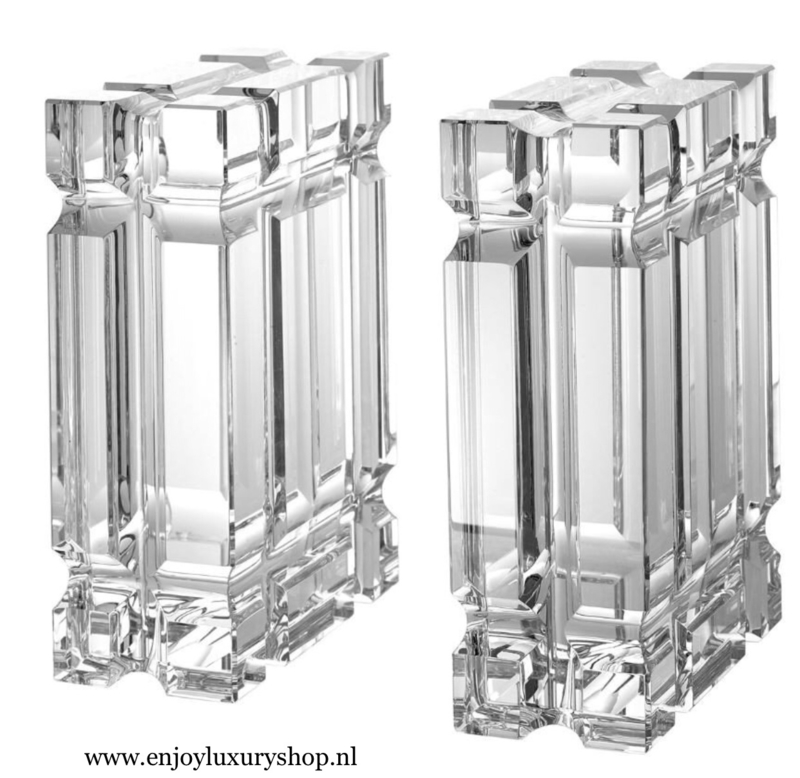 EICHHOLTZ Boekenhouder - Bookend Linea Crystal Glass (set van 2)