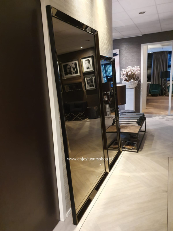 Luxe Spiegel met spiegelrand ZILVER of BRONS  (180x80)