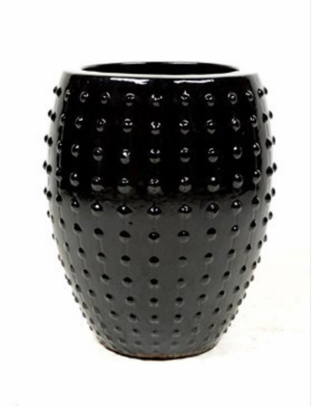 Luxe vaas zwart - (M 67x54)