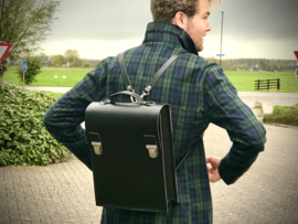 LIAM'S BRIEFCASE BACKPACK black