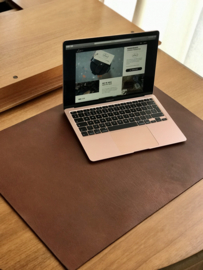 LIAM'S Saddle leather desk pad 65 cm. x 45cm. - color COGNAC - handmade leather goods