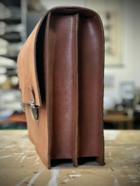 LIAM'S BRIEFCASE LARGE cognac - double compartment