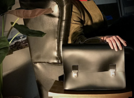 LIAM'S BRIEFCASE LARGE zwart - double compartment