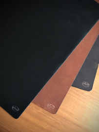 LIAM'S Saddle leather desk pad 65 cm. x 45cm. - DARK BROWN - handmade leather goods