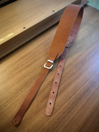 Liam's Adjustable Leather Buckle Bass Guitar Strap Extra Wide (8cm)