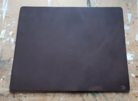 LIAM'S Saddle leather desk pad 48 cm. x 40 cm - Tiny House - color DARK BROWN - handmade leather goods