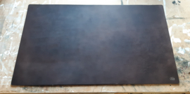 LIAM'S desk pad of saddle leather - Extra large 75 x45 cm - Explorer color DARK BROWN -