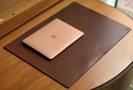 LIAM'S Saddle leather desk pad 65 cm. x 45cm. - color COGNAC - handmade leather goods