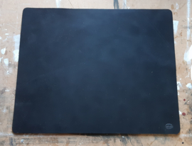 LIAM'S Harness leather desk pad 48 cm. x 40 cm .Tiny House - color BLACK - handmade leather goods