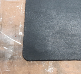 LIAM'S Harness leather desk pad 48 cm. x 40 cm .Tiny House - color BLACK - handmade leather goods