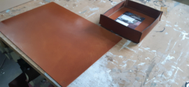 LIAM'S - briefablage aus leder -FARBE COGNAC- volleder briefkastren