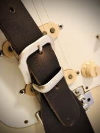 Liam's Adjustable Leather Buckle Bass Guitar Strap Extra Wide (8cm)