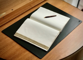 3mm thick Leather desk pad, 65 cm x 45 cm, black