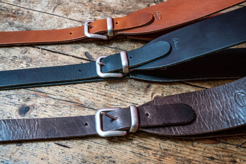 Liam's Adjustable Leather Buckle Guitar Strap
