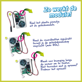 GELUIDSMODULE - ACTIVATIE D.M.V. BEWEGINGSSENSOR (60s.)