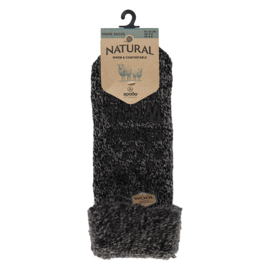 HUISSOKKEN | NATURAL WOOL | ANTRACIET | APOLLO | ANTI SLIP