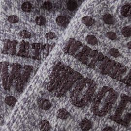 HUISSOKKEN | NATURAL WOOL | LICHT PAARS | APOLLO | ANTI SLIP