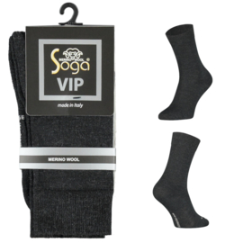 MERINO WOLLEN SOKKEN | ANTRACIET | VIP | BADSTOF ZOOL | SOGA | EUREKA | S13