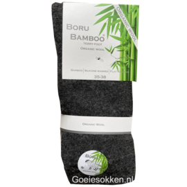 BAMBOE-WOL COMBI | BADSTOF ZOOL | ANTRACIET | NAADLOOS | BORU