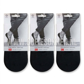 SNEAKER SOKKEN | ZWART | NAADLOOS | STEPS