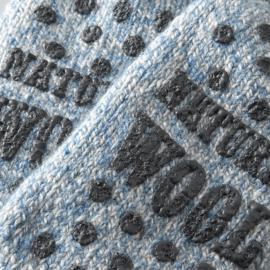HUISSOKKEN | NATURAL WOOL | LICHT BLAUW | APOLLO | ANTI SLIP
