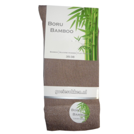 BAMBOE-SOK | DONKER BEIGE | NAADLOOS | BORU