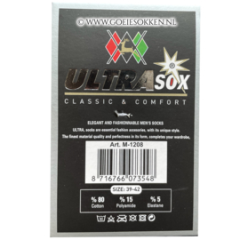 KATOENEN SOK | SOEPELE BOORD | NAADLOOS | ZWART | ULTRA SOX