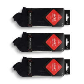 SNEAKER SOK | ZWART | BADSTOF ZOOL | NAADLOOS | EUREKA