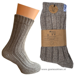 WOLLEN SOK | NAADLOOS | DAMES | HEREN | BEIGE | BORU