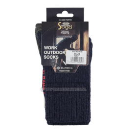 MERINO WOLLEN WERK/OUTDOOR SOK | BLAUW | NAADLOOS | TOPKWALITEIT | SOGA | EUREKA | S59