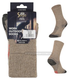 MERINO WOLLEN WERK/OUTDOOR SOK | BEIGE | NAADLOOS | TOPKWALITEIT | SOGA | EUREKA | S59